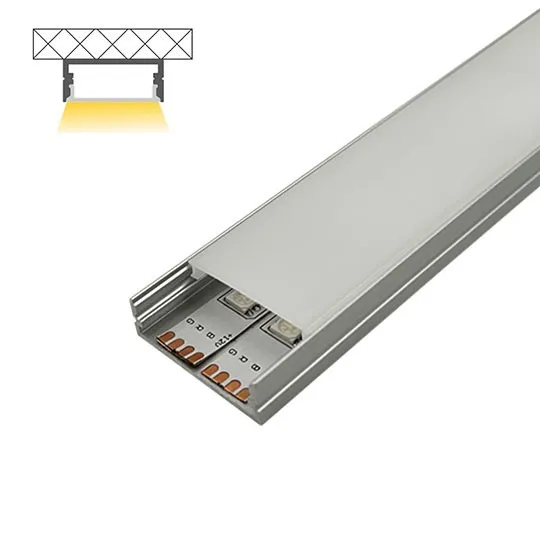 Aluminijumski profil za LED trake sivi nadgradni set sa difuzorom 10x30x2000mm M3010-A