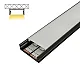 Aluminijumski profil za LED trake crni nadgradni set sa difuzorom 10x30x2000mm M3010-C