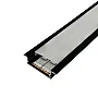 Aluminijumski profil za LED trake crni ugradni set sa difuzorom 10x41x2000mm M3010-U-C