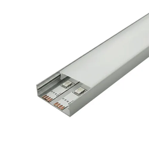 Aluminijumski profil za LED trake sivi nadgradni set sa difuzorom 10x40x2000mm M4010