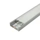 Aluminijumski profil za LED trake sivi nadgradni set sa difuzorom 10x40x2000mm M4010