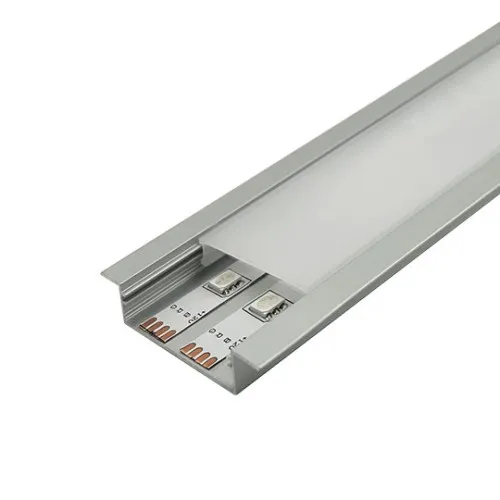 Aluminijumski profil za LED trake sivi ugradni set sa difuzorom 10x55x2000mm M4010-U-A