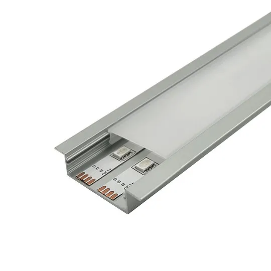 Aluminijumski profil za LED trake sivi ugradni set sa difuzorom 10x55x2000mm M4010-U-A