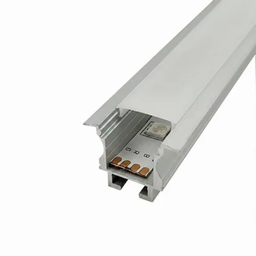 Aluminijumski profil za LED trake sivi ugradni set sa difuzorom i žabicama 19x25x2000mm MA613-UZ-A