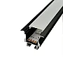 Aluminijumski profil za LED trake crni ugradni set sa difuzorom i žabicama 19x25x2000mm MA613-UZ-C
