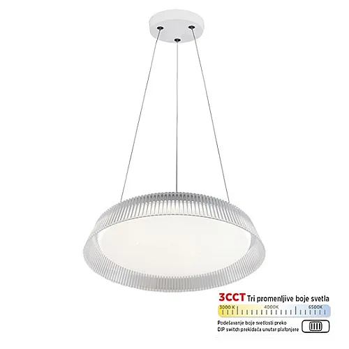 Visilica bela LED 15W CCT DIP switch M205538