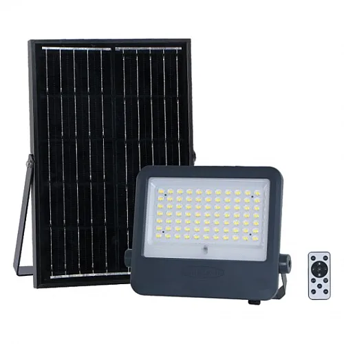 LED reflektor tamno sivi 200W solarni set 6500K IP65 ABS M452080-S6