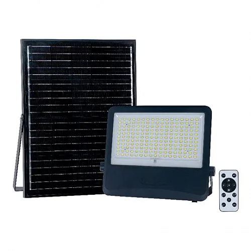 LED reflektor tamno sivi 400W solarni set 6500K IP65 ABS M452080-S6