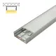 Aluminijumski profil za LED trake sivi nadgradni set sa difuzorom 10x40x2000mm M4010