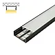 Aluminijumski profil za LED trake crni nadgradni set sa difuzorom 10x40x2000mm M4010-C