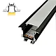 Aluminijumski profil za LED trake crni ugradni set sa difuzorom i žabicama 19x25x2000mm MA613-UZ-C