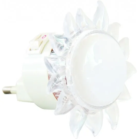 LED mini noćno svetlo cvet beli 0.4W M8100L