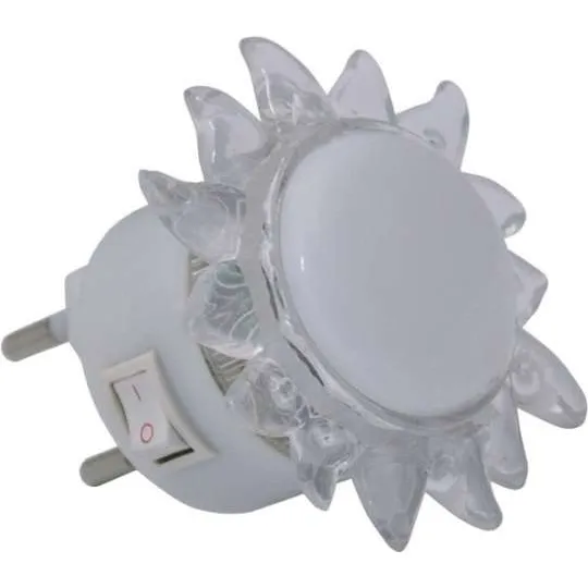 LED mini noćno svetlo cvet beli 0.4W M8100L