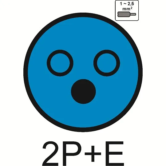 Industrijska nazidna utičnica ME-UN3P-16A IP44
