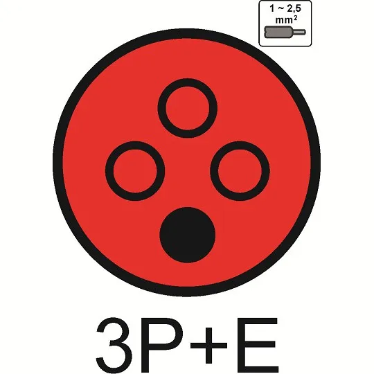 Industrijska nazidna utičnica ME-UN4P-16A IP44
