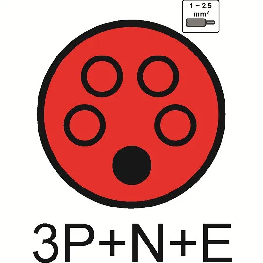 Industrijska nazidna utičnica ME-UN5P-16A IP44