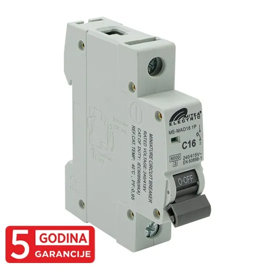 Automatski osigurač C16A 6kA 240/415V tipC 5Y ME-MAO16