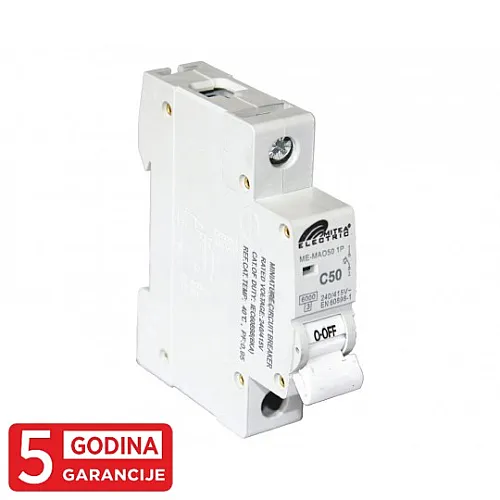 Automatski osigurač C50A 6kA 240/415V tipC 5Y ME-MAO50