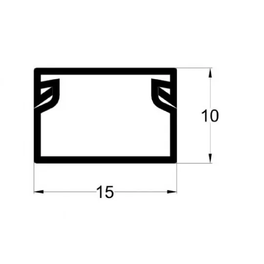 Kablovski kanal PVC - kanalica 15x10mm 2m ME-15x10mm