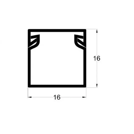 Kablovski kanal PVC - kanalica 16x16mm 2m ME-16x16mm