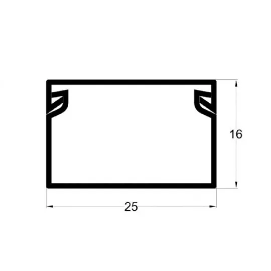 Kablovski kanal PVC - kanalica 25x16mm 2m ME-25x16mm