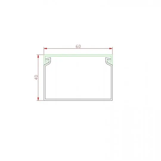 Kablovski kanal PVC - kanalica 60x40mm 2m ME-60x40mm