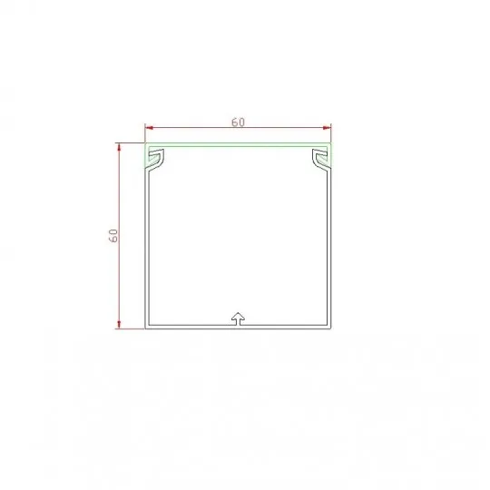 Kablovski kanal PVC - kanalica 60x60mm 2m ME-60x60mm
