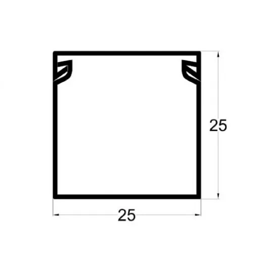 Samolepljiv kablovski kanal pvc - kanalica 25x25mm 2m ME-25x25mm Mitea Electric