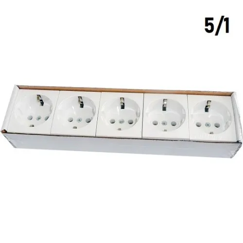 Priključnica bela PP 2M šuho II 16A 651.0 5/1 MODE Aling