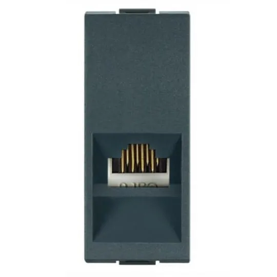 Kompjuterska priključnica antracit siva 1M RJ45.Cat6 665.A MODE Aling