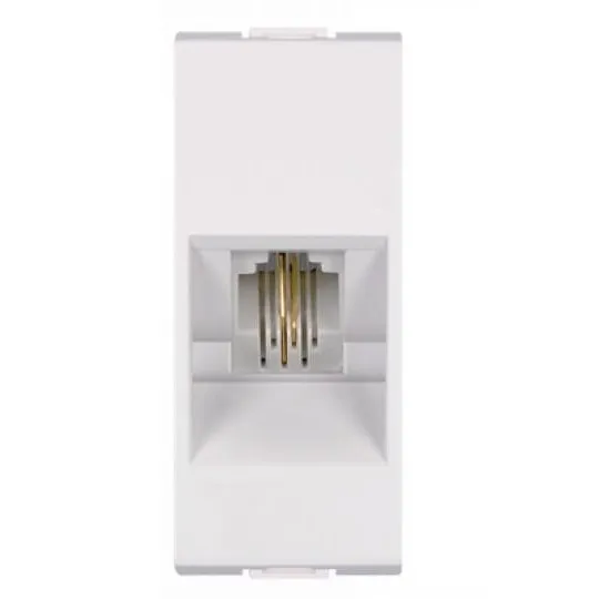 Priključnica bela 1M telefonska RJ12 6/2 661.0 MODE Aling