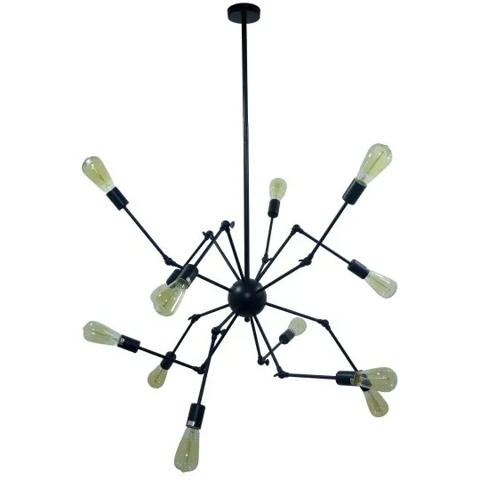 Luster crni Max.60W 220~240V 12xE27 M10350-12
