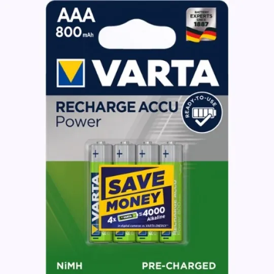 Baterije Power Play ready to use HR03 800mAh Varta