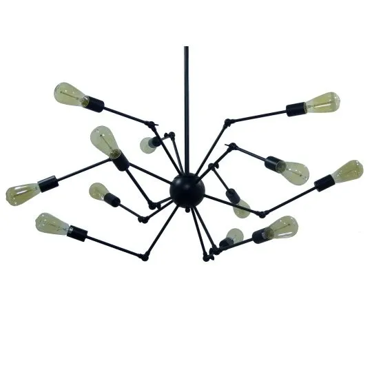 Luster crni Max.60W 220~240V 12xE27 M10350-12