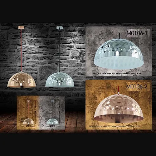 Visilica bakarna 1xE27 Max.60W/220V M0106-2 Mitea Lighting