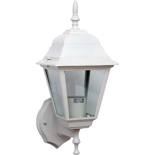 Baštenska lampa - fenjer beli Max.1x60W IP44 E27 M2001-G