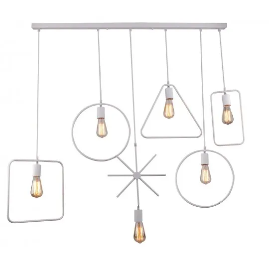 Visilica bela 6xE27 Max.60W/220V M161716-MIX