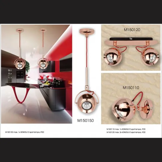Spot lampa bakarna Max.50W 1xGU10 M150150