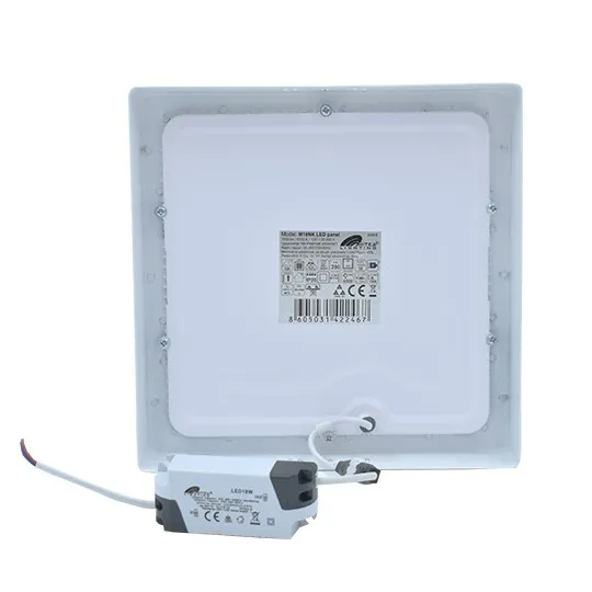 Nadgradni kvadratni led panel beli 18W 6500K M18NK