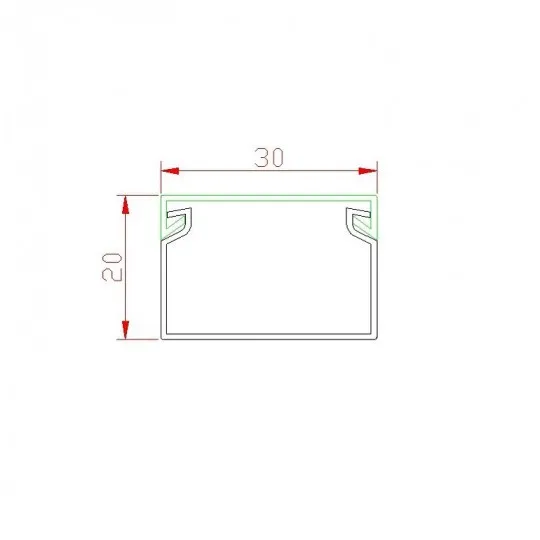 Kablovski kanal PVC - kanalica 30x20mm 2m ME-30x20mm