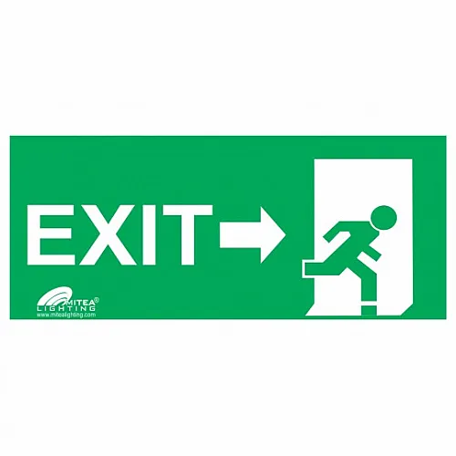 Nalepnica EXIT desno zelena