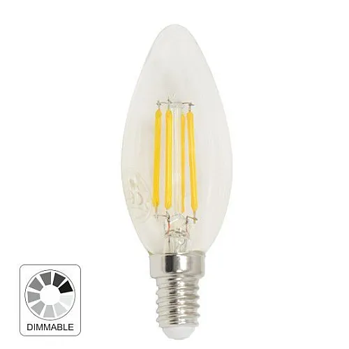 E14 4W B35 2700K filament LED dimabilna sijalica 230V 470lm