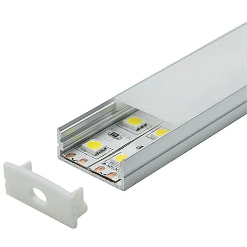 Aluminijumski profil za LED trake nadgradni set sa difuzorom 9.8x23.5x2000mm MA617