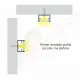 Aluminijumski profil za LED trake nadgradni set sa difuzorom 8.8x14.4x2000mm M506