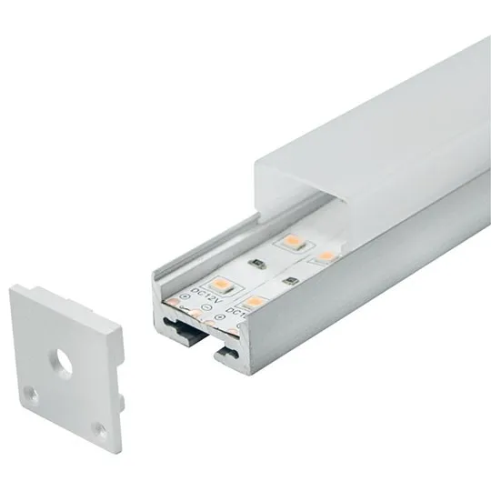 Aluminijumski profil za LED trake nadgradni set sa difuzorom 20x20x2000mm M623 MA623