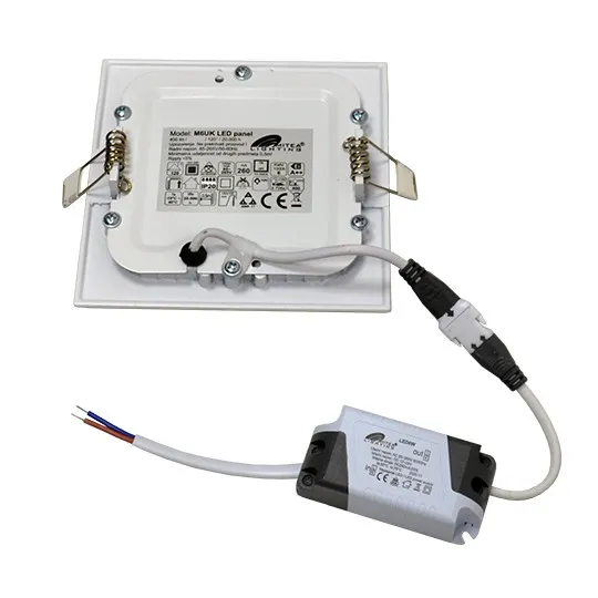 Ugradni kvadratni LED panel beli 6W 4000K M6UK