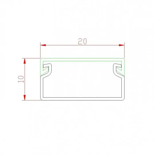 Kablovski kanal PVC - kanalica 20x10mm 2m ME-20x10mm