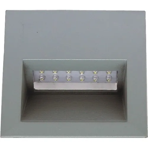 Zidna lampa siva 12x0.1W 6400K IP54 kvadratna LED spoljna 96lm M802