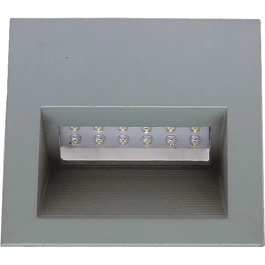 Zidna lampa siva 12x0.1W 6400K IP54 kvadratna LED spoljna 96lm M802