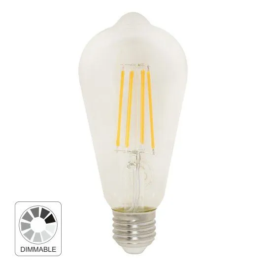 Sijalica E27 8W ST64 2200K filament LED dimabilna 230V 806lm